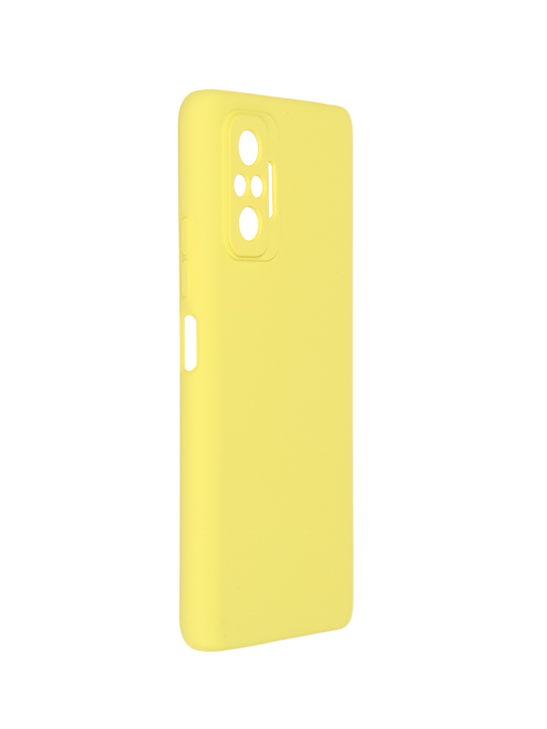 фото Чехол pero для xiaomi redmi note 10 pro liquid silicone yellow pcls-0084-yw