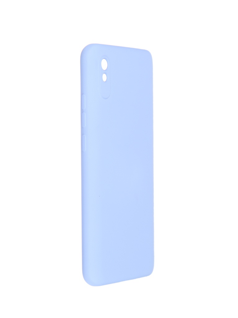 фото Чехол pero для xiaomi redmi 9a liquid silicone light blue pcls-0077-lb