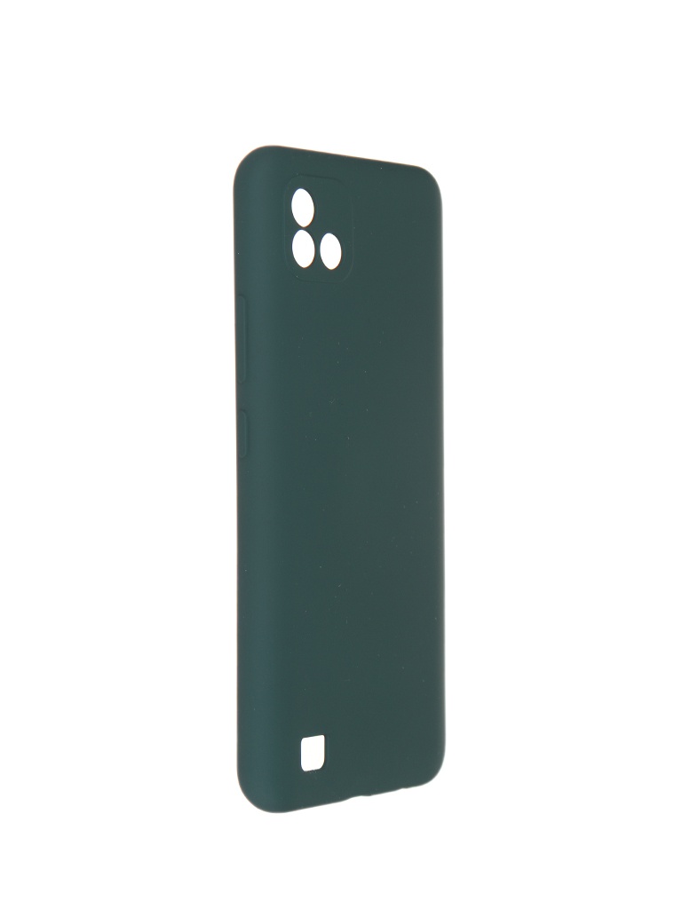 фото Чехол pero для realme c20 / c11 2021 liquid silicone dark green pcls-0087-ng