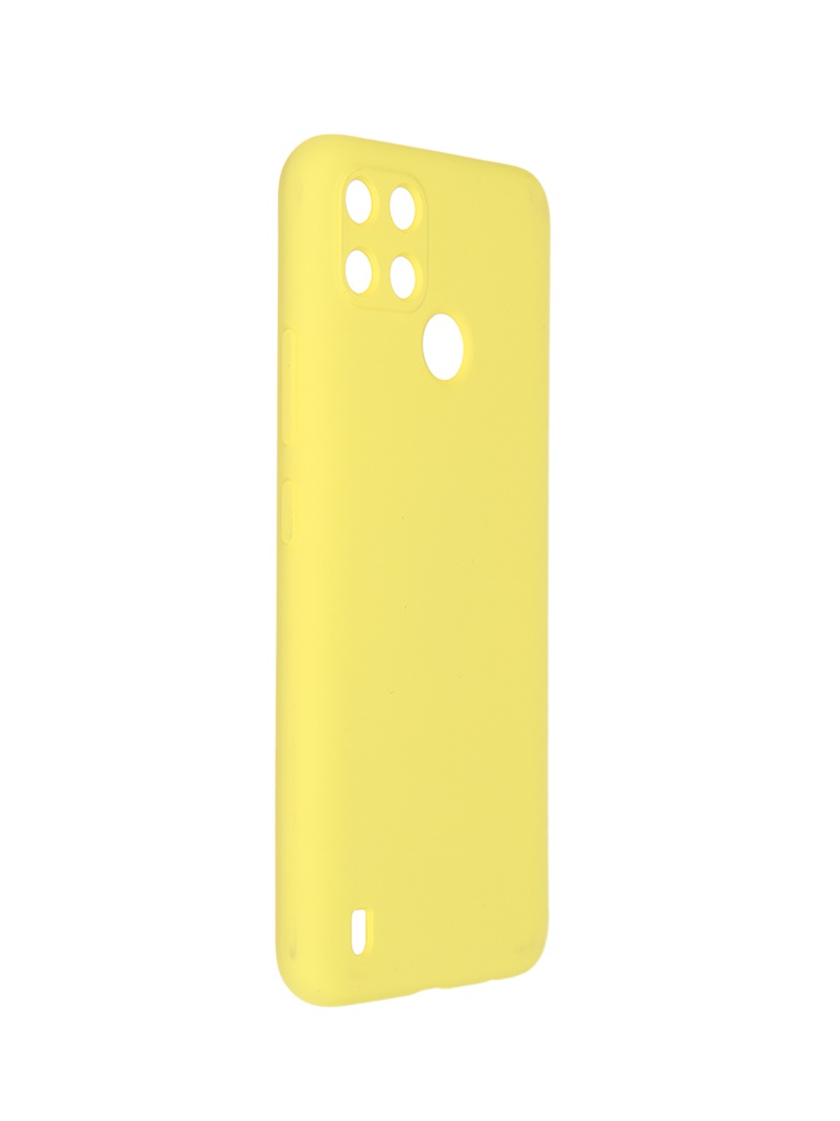 Чехол Pero для Realme C21Y Liquid Silicone Yellow PCLS-0086-YW