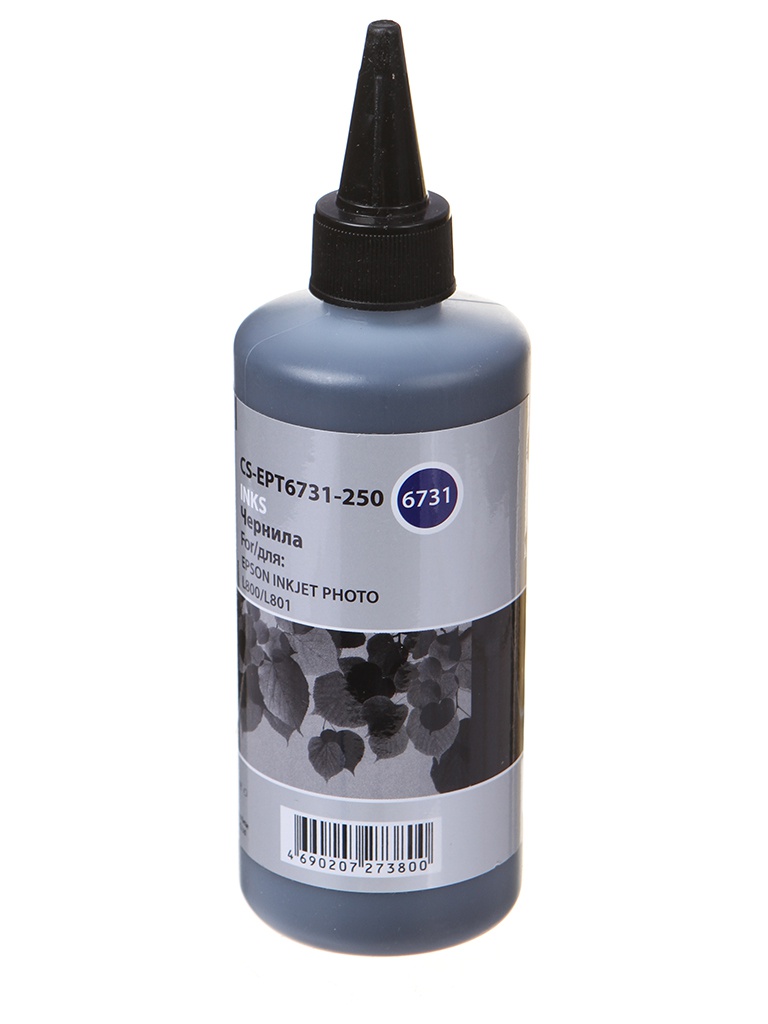 

Чернила Cactus CS-EPT6731-250 Black для Epson L800/L810/L850/L1800, CS-EPT6731-250