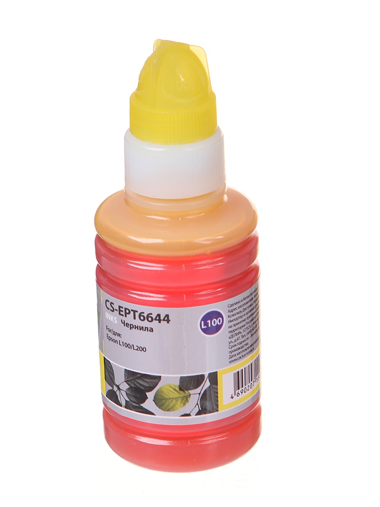 

Чернила Cactus CS-EPT6644 Yellow для Epson L100/L110/L120/L132/L200/L210, CS-EPT6644