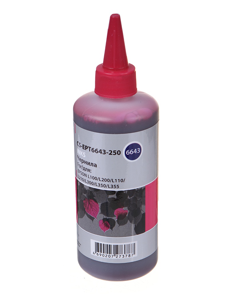 

Чернила Cactus CS-EPT6643-250 Magenta для Epson L100/L110/L120/L132/L200/L210, CS-EPT6643-250