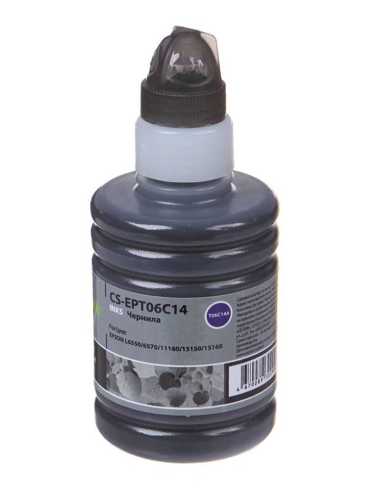 

Чернила Cactus CS-EPT06C14 №112 Black для Epson L6550/6570/11160/15150/15160, CS-EPT06C14