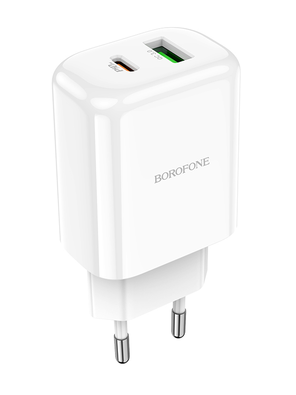 Зарядное устройство Borofone BN4 2xUSB 3.0A PD 20W+QC 3.0 White 6931474748089