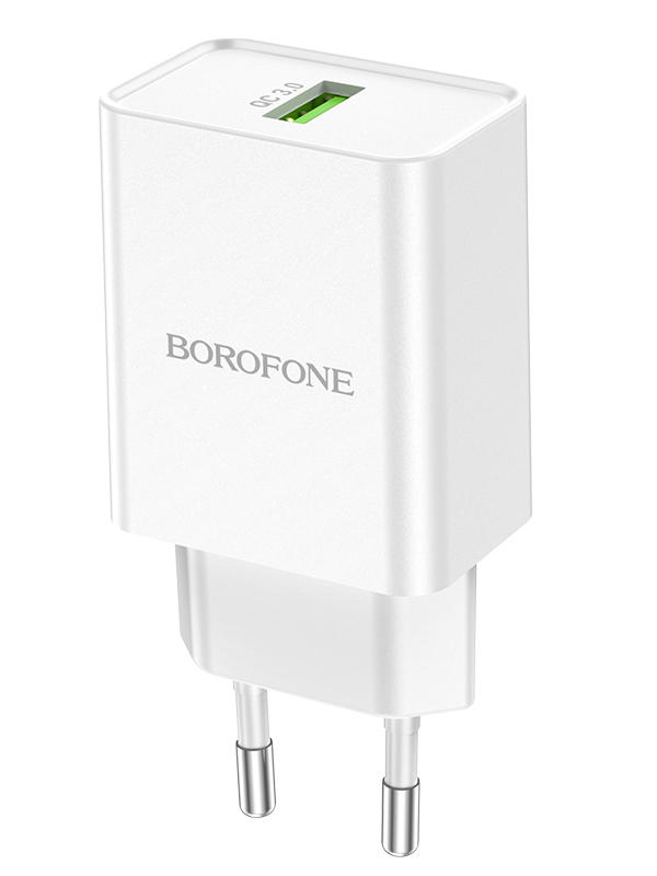 фото Зарядное устройство borofone bn5 usb 3.0a qc3.0 white 6931474753656