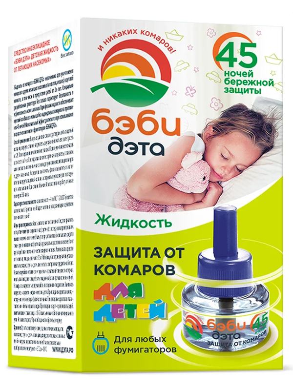 

Средство защиты от комаров ДЭТА Бэби 45 ночей 30ml 66701206 - жидкость, 66701206