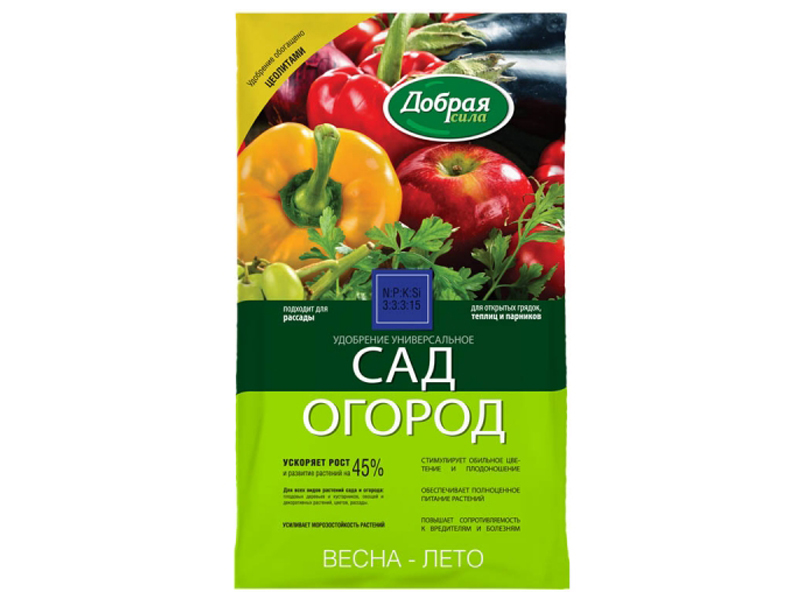 

Сухое удобрение Добрая сила Универсальное Сад-Огород 900g DS22010011, DS22010011