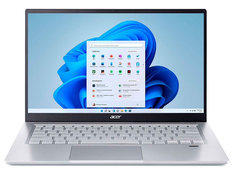 

Ноутбук Acer Swift 3 SF314-43-R16J Silver NX.AB1ER.00E (AMD Ryzen 5 5500U 2.1GHz/16384Mb/512Gb SSD/AMD Radeon Graphics/Wi-Fi/Bluetooth/Cam/14.0/1920x1080/Windows 11), Swift 3 SF314-43-R16J NX.AB1ER.00E