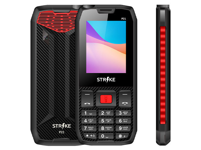 Сотовый телефон Strike P21 Black-Red