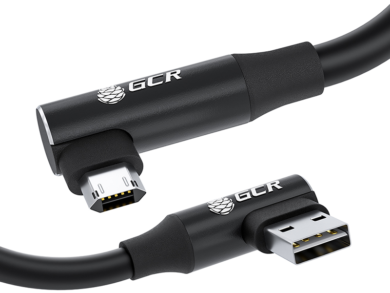 Аксессуар GCR Premium USB - MicroUSB 0.25m Black GCR-53612
