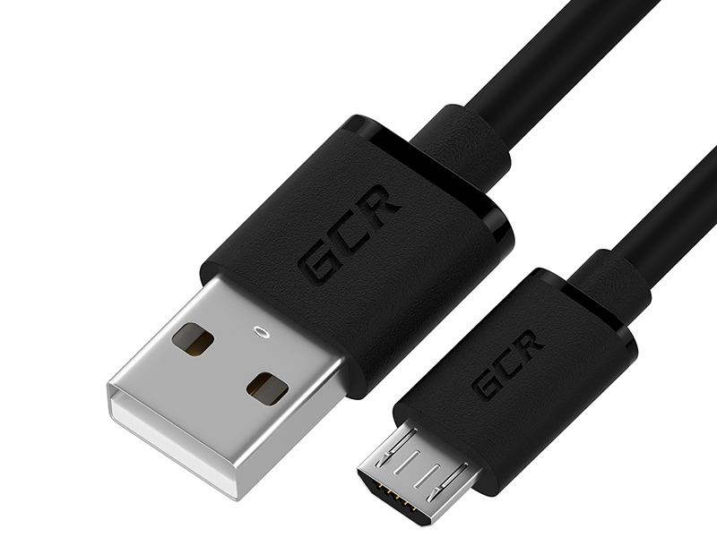 Аксессуар GCR USB - MicroUSB 0.15m Black GCR-53610