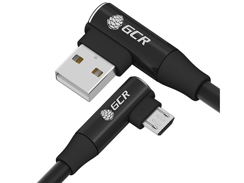 

Аксессуар GCR Premium USB - MicroUSB 0.25m Black GCR-53444, Premium GCR-53444