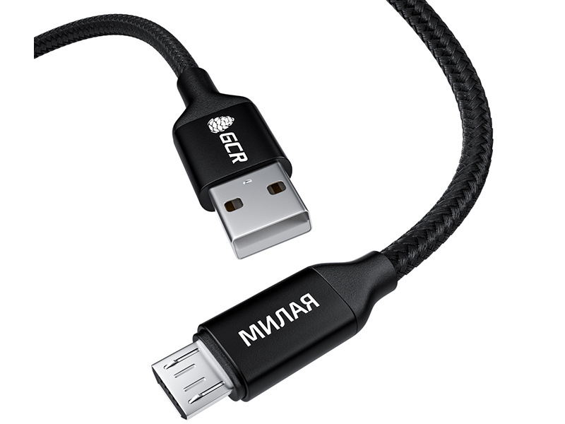 

Аксессуар GCR Милая USB - MicroUSB 1.0m Black GCR-52799, Милая GCR-52799