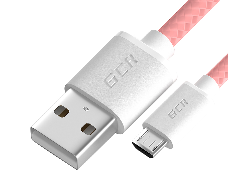 Аксессуар GCR USB - MicroUSB 1.5m Pink GCR-51703