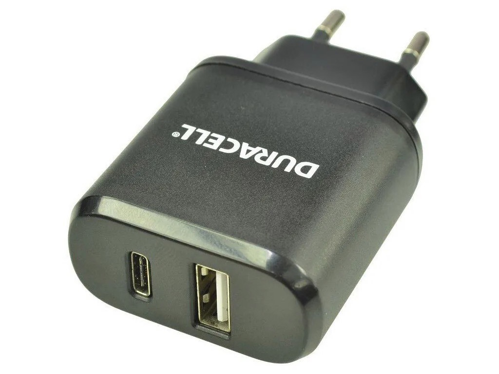 Зарядное устройство Duracell USB / USB Type-C Black DRACUSB6-RU