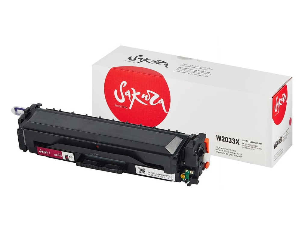 Картридж Sakura SAW2033X (схожий с HP W2033X) Magenta для HP LJ M454/MFP M486