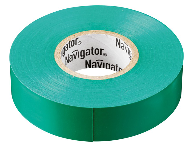 Изолента Navigator 15mm x 10m Green 71 232 NIT-B15-10/G