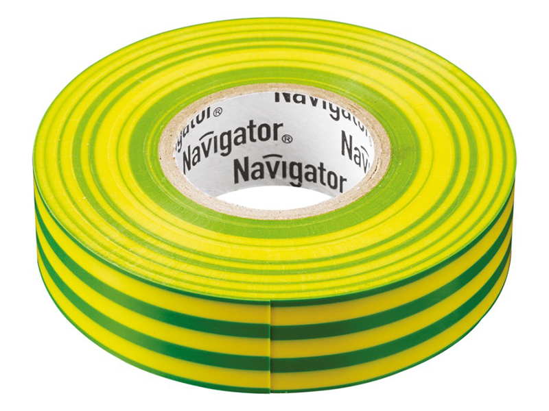 

Изолента Navigator NIT-B15-10/YG 15mm x 10m Yellow-Green 71 234, NIT-B15-10/YG