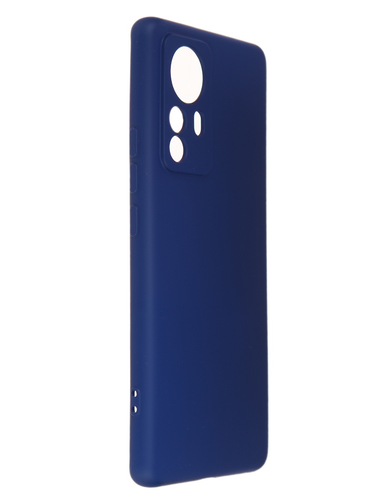 Чехол DF для Xiaomi 12 Pro с микрофиброй Silicone Blue xiOriginal-30