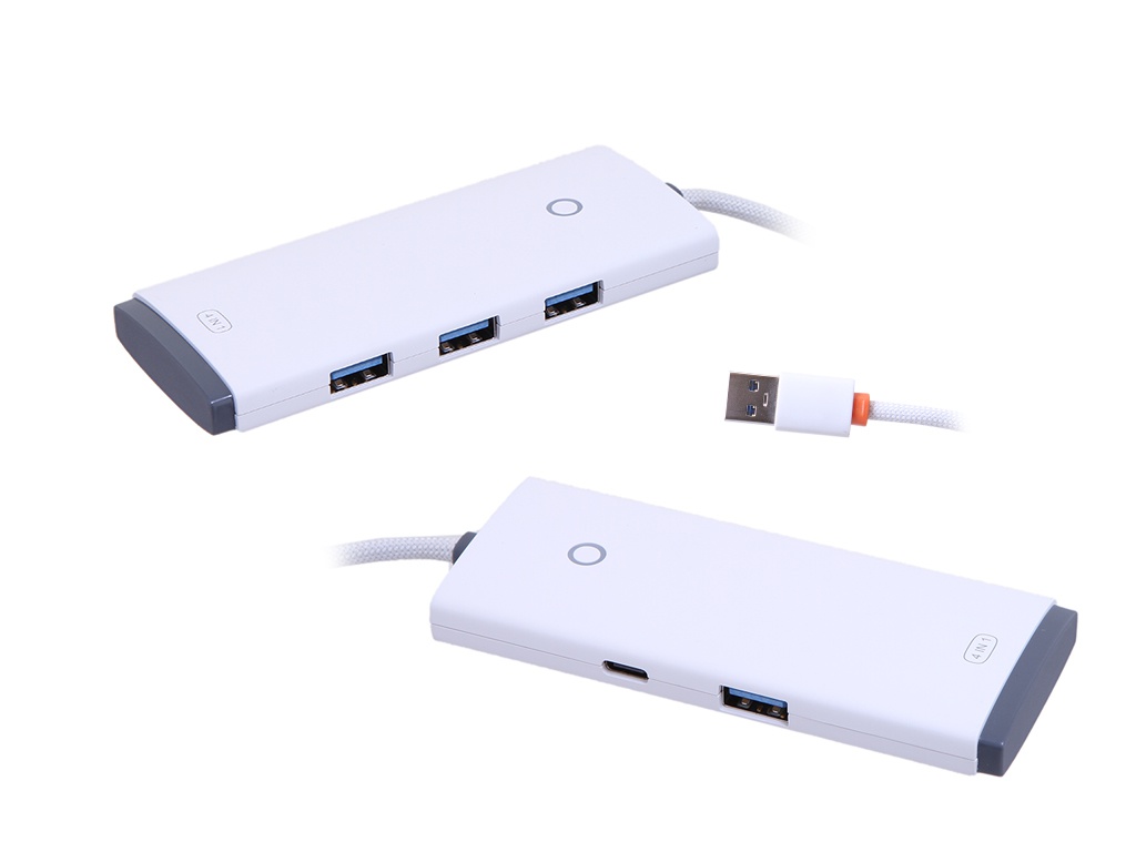 

Хаб USB Baseus Lite Series 4-Port USB-A HUB USB-A - 4xUSB 3.0 2m White WKQX030202, WKQX030202