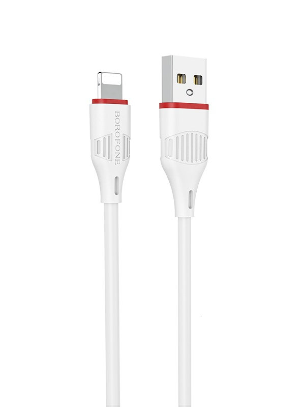 

Аксессуар Borofone BX17 Enjoy USB - Lightning 1m White 6957531099420/0L-00043160, BX17 Enjoy