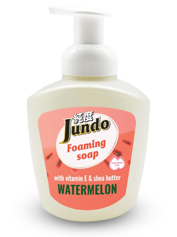 Мыло-пенка для рук Jundo с гиалуроновой кислотой, витамином Е и маслом Ши Арбуз 400ml 4903720021330 мыло детское весна с маслом оливы 90 г