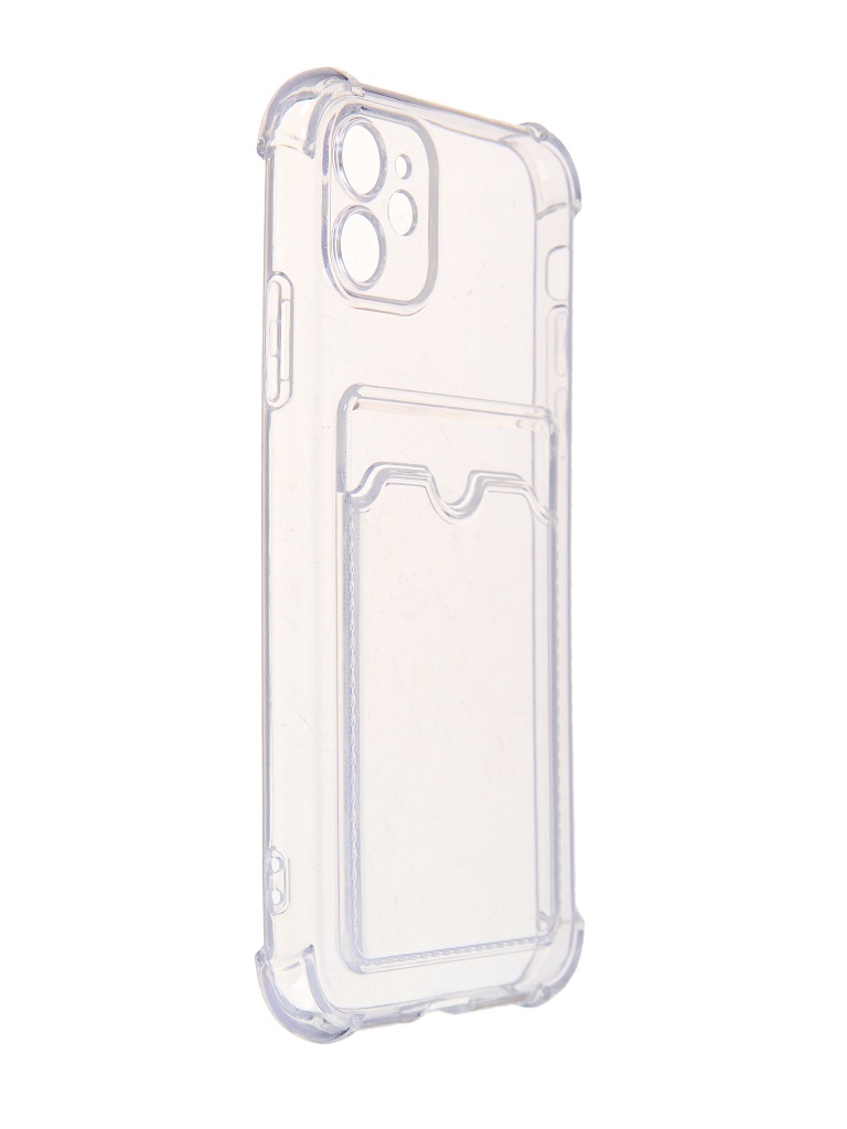 фото Чехол luxcase для apple iphone 11 tpu с картхолдером 1.5mm transparent 63503