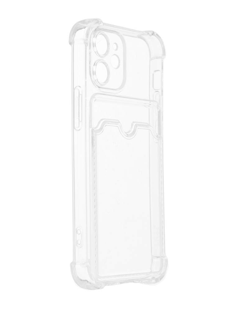 фото Чехол luxcase для apple iphone 12 mini tpu с картхолдером 1.5mm transparent 63505