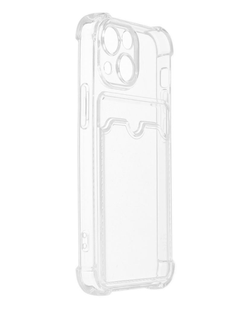 фото Чехол luxcase для apple iphone 13 mini tpu с картхолдером 1.5mm transparent 63509