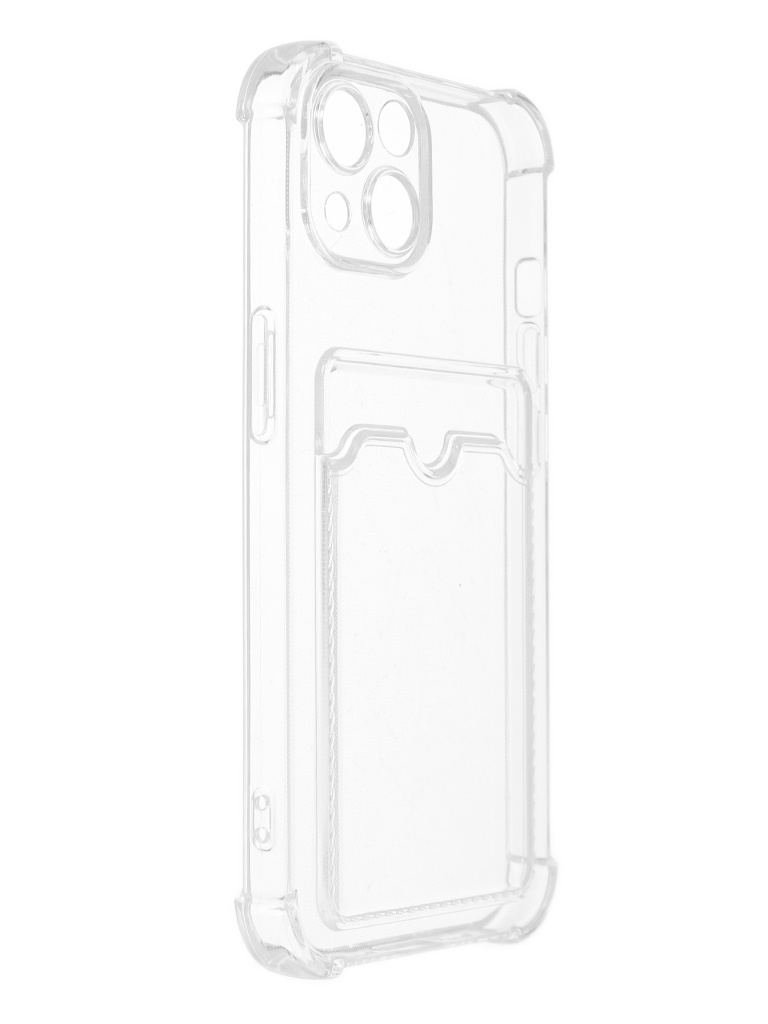 фото Чехол luxcase для apple iphone 13 tpu с картхолдером 1.5mm transparent 63510