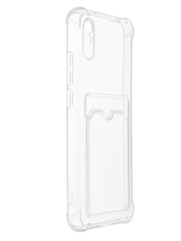 Чехол LuxCase для Xiaomi Redmi 9A TPU с картхолдером 1.5mm Transparent 63513 силиконовый чехол корги с шарфом на xiaomi redmi 9a