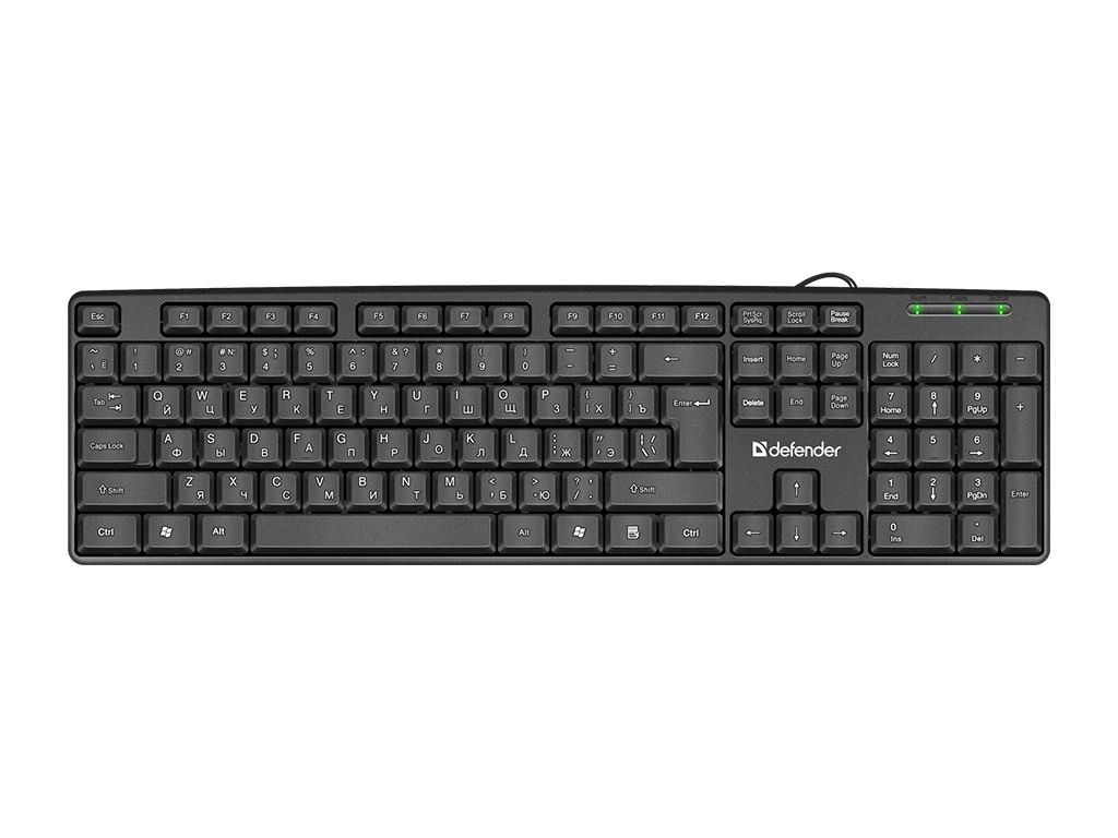 

Клавиатура Defender Element HB-520 USB Black 45538, HB-520