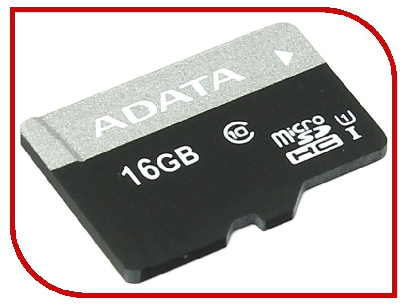 фото Карта памяти 16Gb - A-Data Premier - Micro Secure Digital HC Class 10 UHS-I U1 AUSDH16GUICL10-R