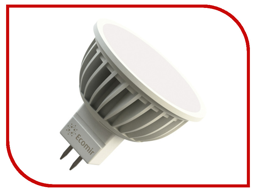 

Лампочка Ecomir MR16 GU5.3 4W 3000K 12V матовая, жёлтый свет 43088, 43088