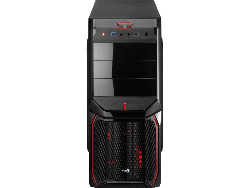 Корпус Aerocool MidTower V3X Devil Red Edition ATX 500W Black-Red EN57509