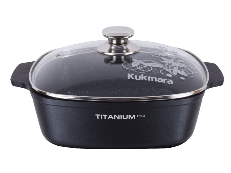 Кастрюля-жаровня Kukmara Titanium Pro 5L Black жкт51а
