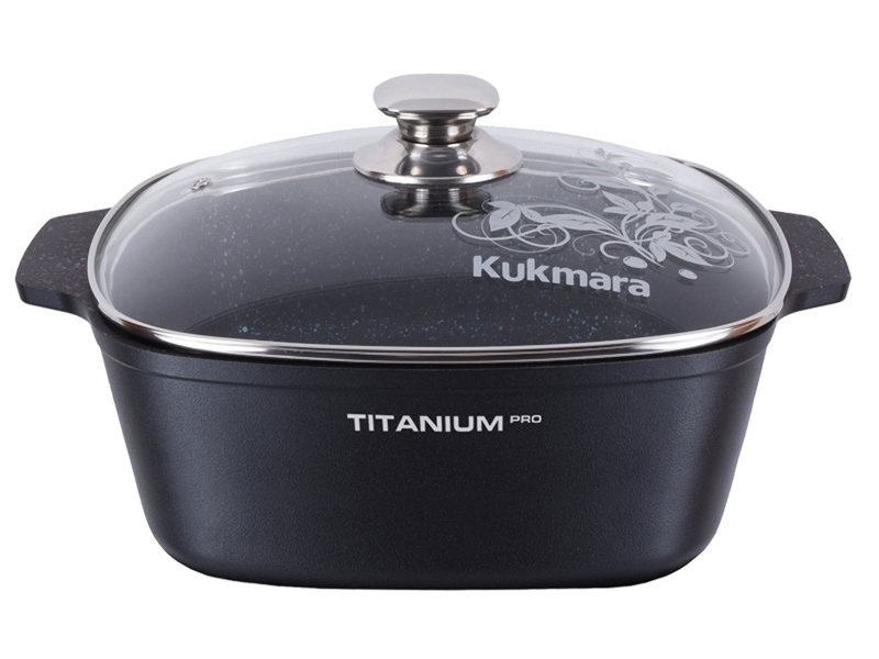 Кастрюля-жаровня Kukmara Titanium Pro 5.5L Black ккт551а