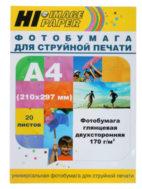 фото Фотобумага hi-image paper a4 170g/m2 глянцевая 20 листов dgc170-a4-20 / a21133