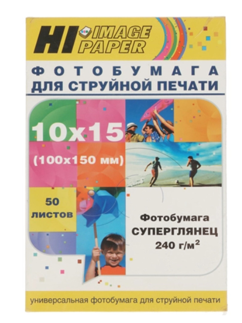 фото Фотобумага hi-image paper 10x15cm 240g/m2 суперглянцевая 50 листов ph240-4r-50 / a21210u