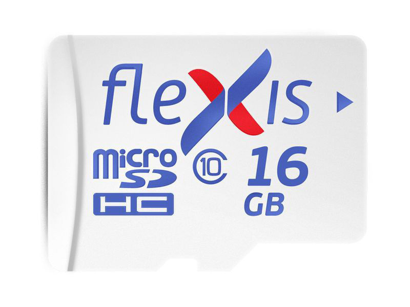 фото Карта памяти 16gb - flexis micro secure digital hc cl10 u1 fmsd016gu1a с переходником под sd