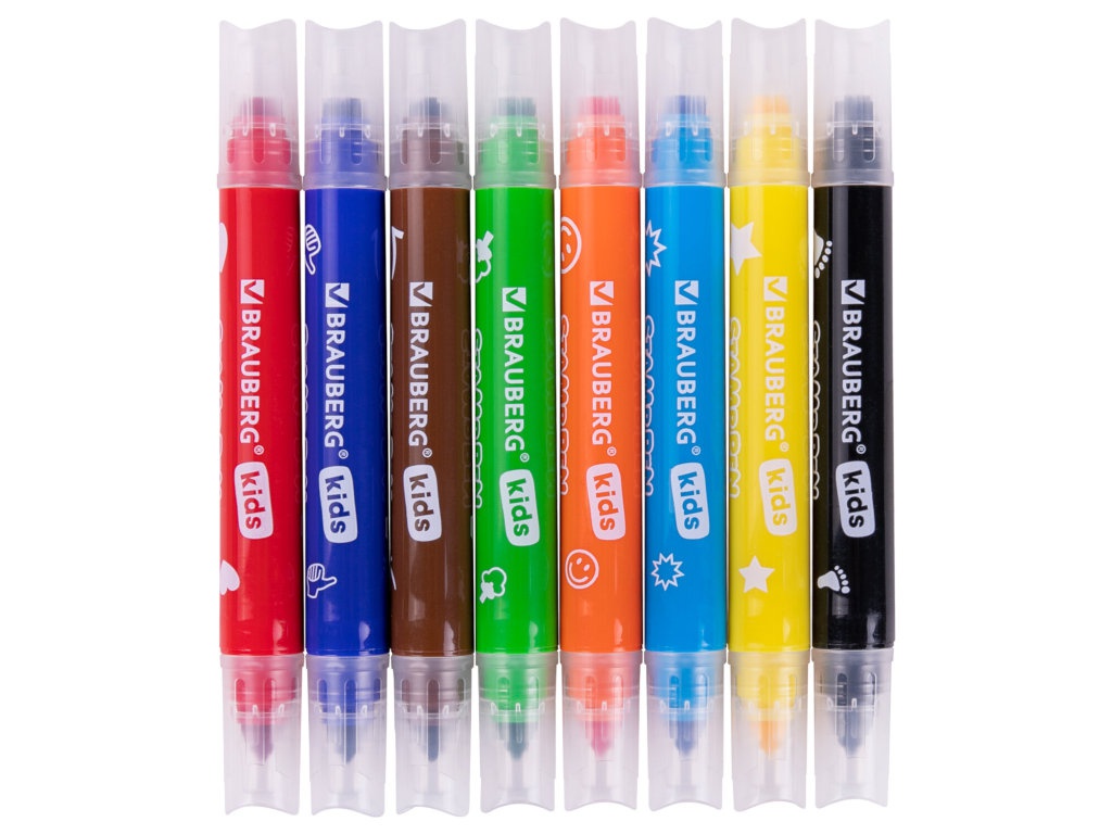 

Фломастеры-штампы Brauberg Funny Stamps Kids 8 цветов 152179, 152179