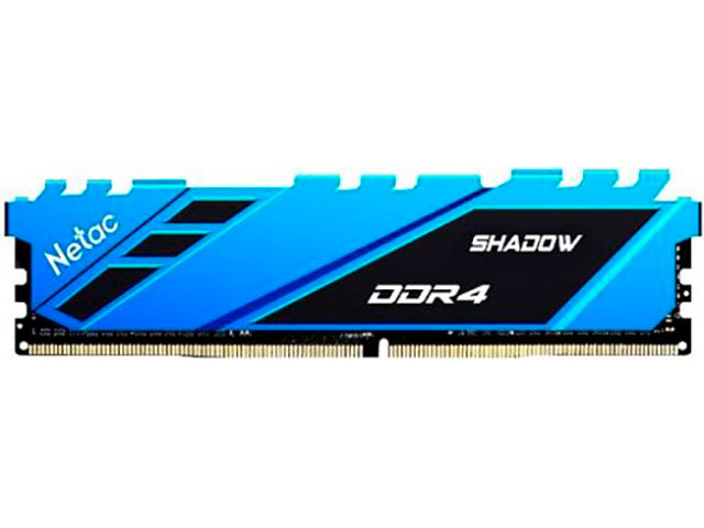 фото Модуль памяти netac shadow ddr4 dimm 3200mhz pc25600 cl16 - 8gb blue ntsdd4p32sp-08b