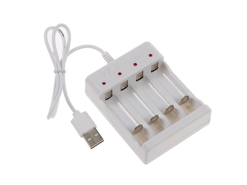 фото Зарядное устройство luazon uc-24 usb 250ma аа/ааа white 4057637