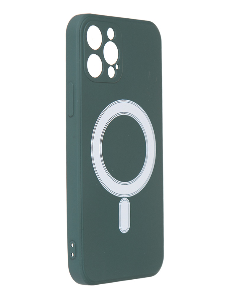 фото Чехол luazon для apple iphone 12 pro magsafe silicone dark green 6852574