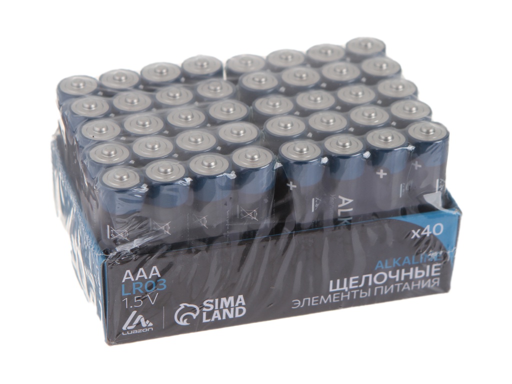 Батарейка AAA - Luazon LR03 40шт 5524281