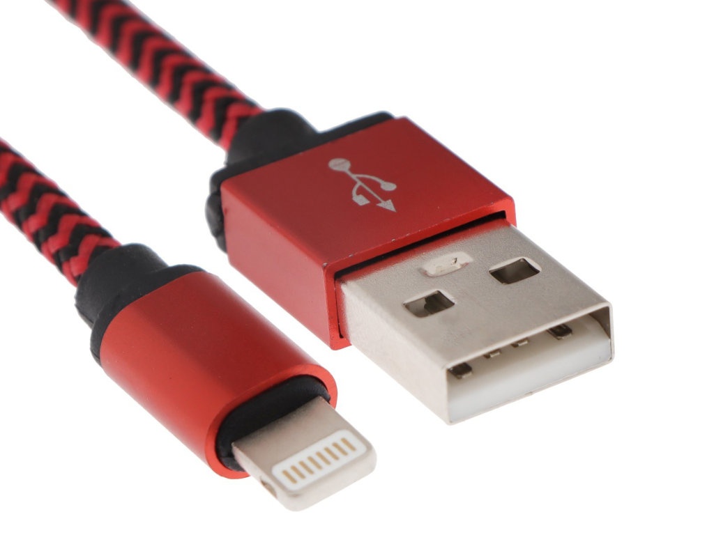 

Аксессуар Luazon Lightning - USB 1m Red 4449940, 4449940