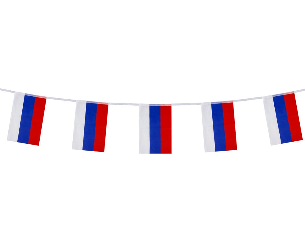 

Гирлянда из флагов России Brauberg 10 прямоугольных флажков 20x30cm 5m 550185, 550185