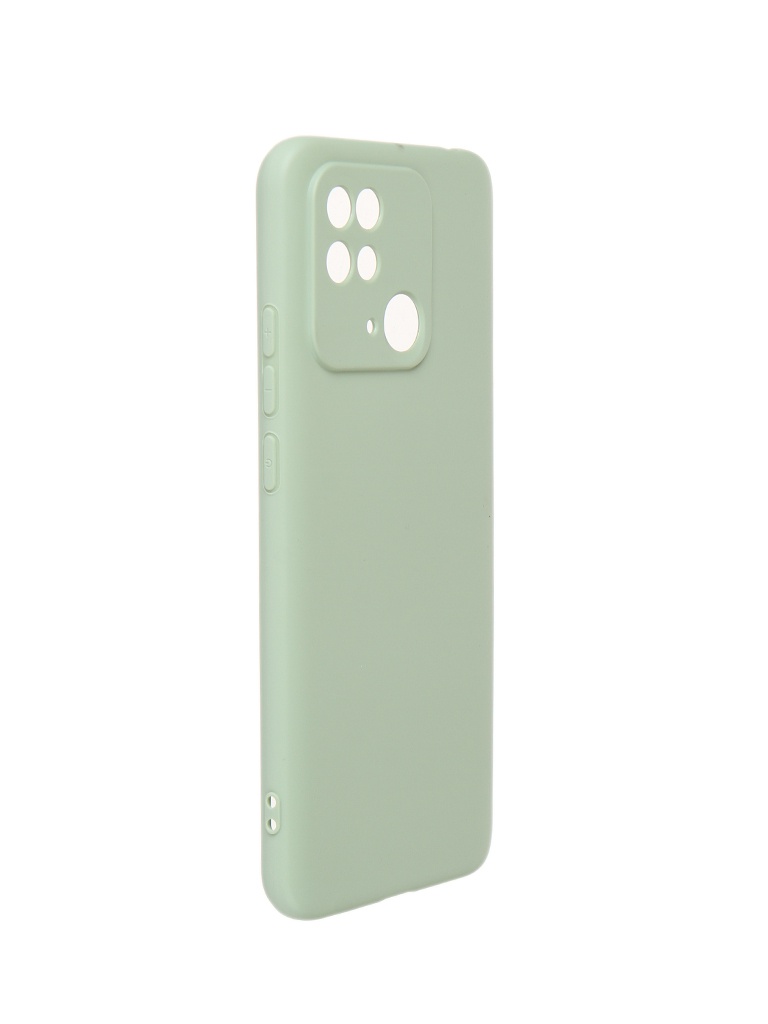 фото Чехол df для xiaomi redmi 10c silicone light green xicase-64 df-group