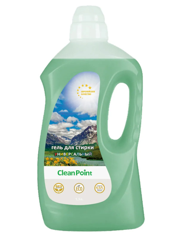 фото Средство гель для стирки белья универсальный clean point 1.5l ср-061